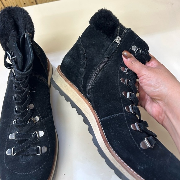 Kate Spade Upper Leather  Women's Black Suede Ankle Boots - Picture 3 of 8